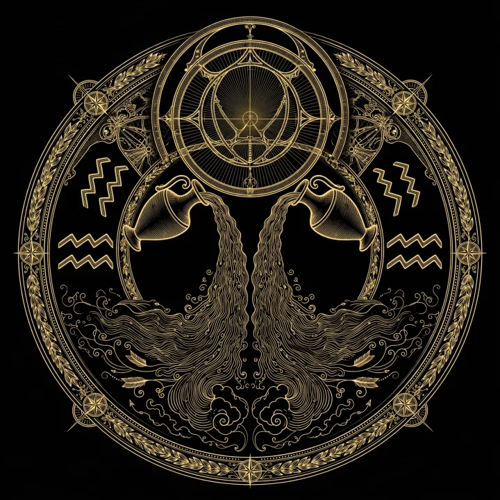 Aquarius work engraving