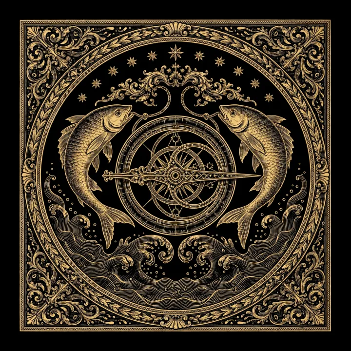 Pisces work engraving
