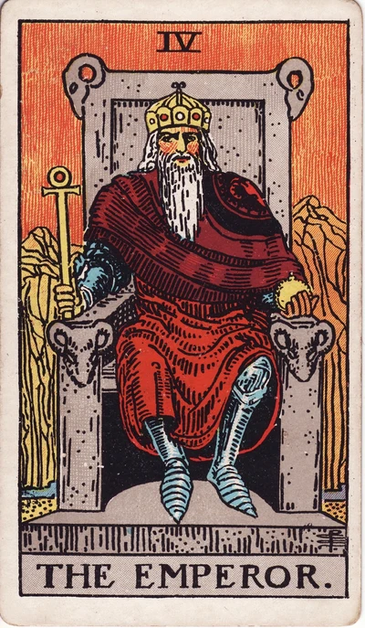 The The Emperor tarot card face
