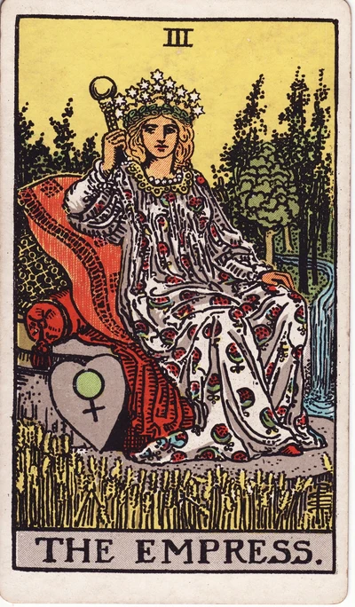 The The Empress tarot card face