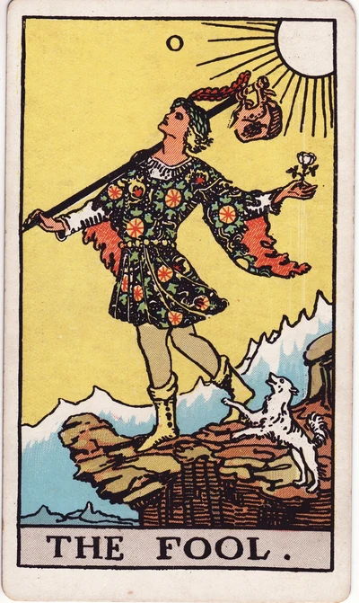 The The Fool tarot card face